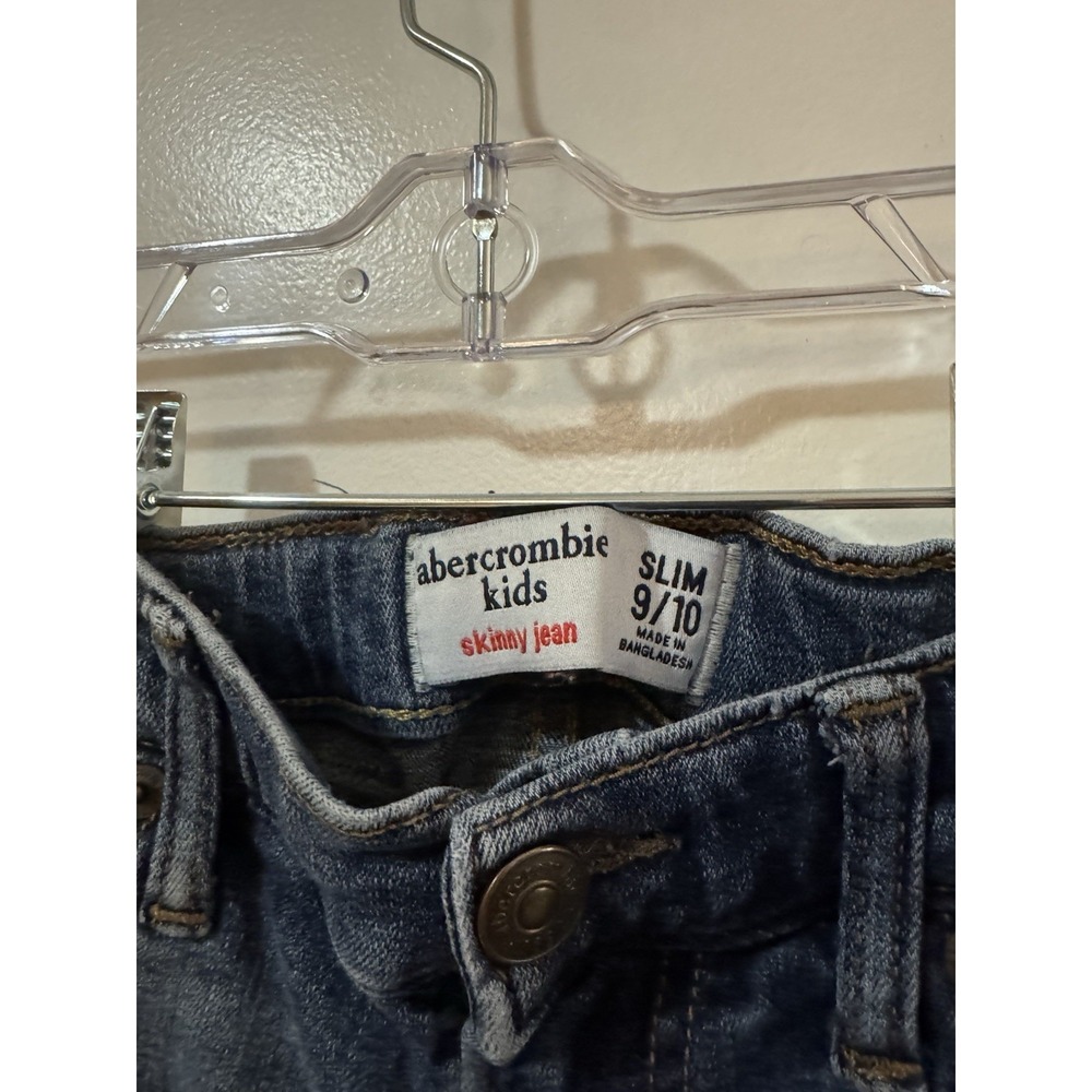 Abercrombie Kids Boys Skinny Blue Denim Jeans Medium Wash Size 9/10 Slim - Picture 3 of 3